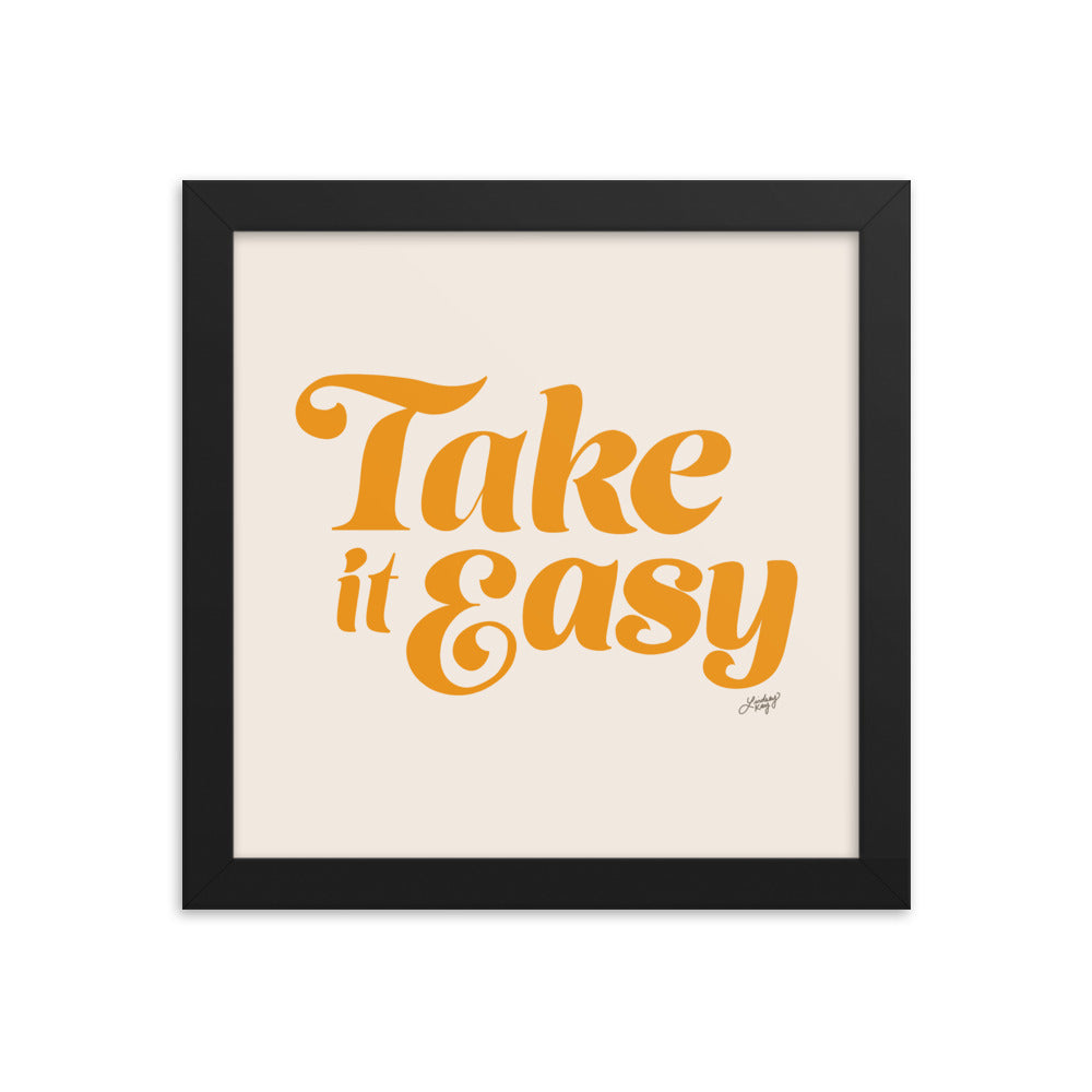 Take it Easy (Yellow Palette) - Framed Matte Print