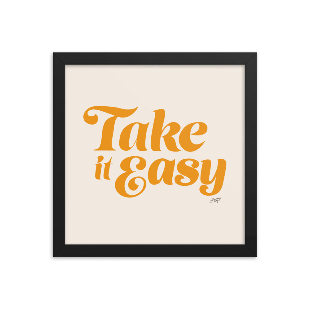 Take it Easy (Yellow Palette) - Framed Matte Print
