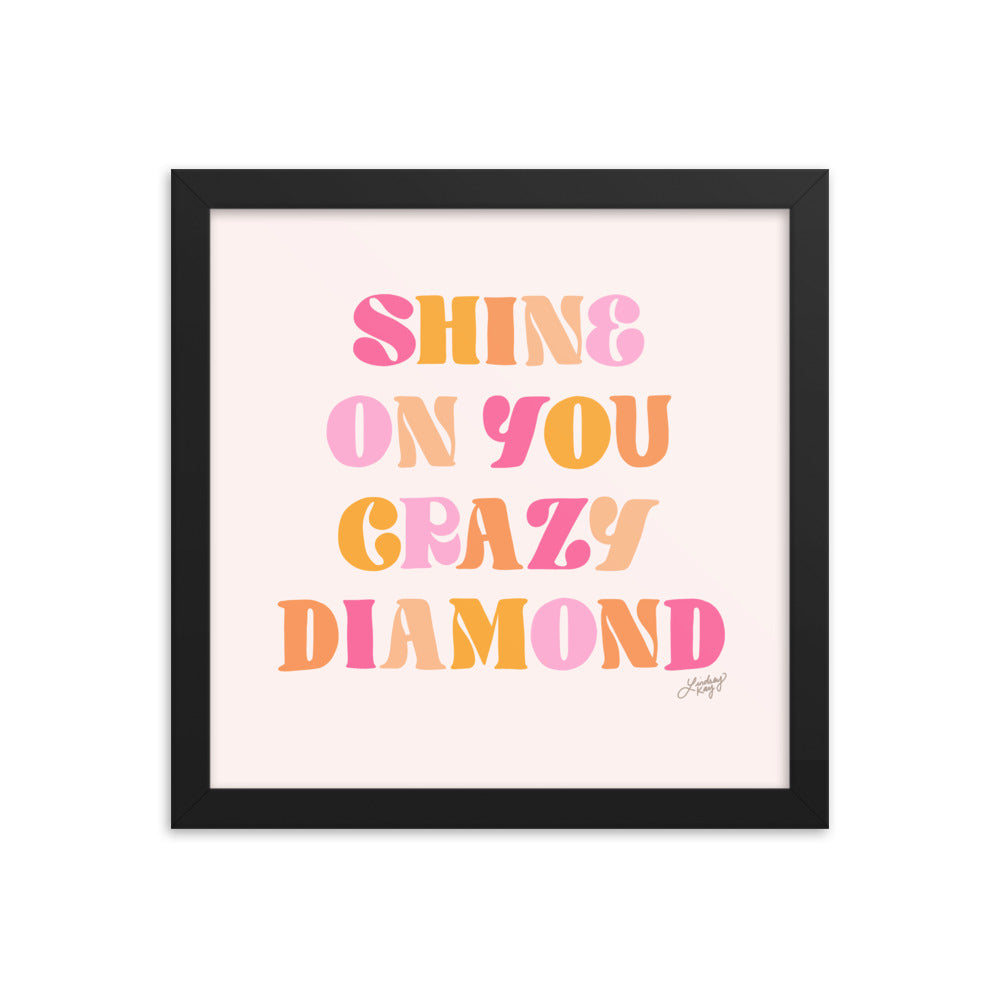 Shine On You Crazy Diamond (Warm Palette) - Impression artistique encadrée