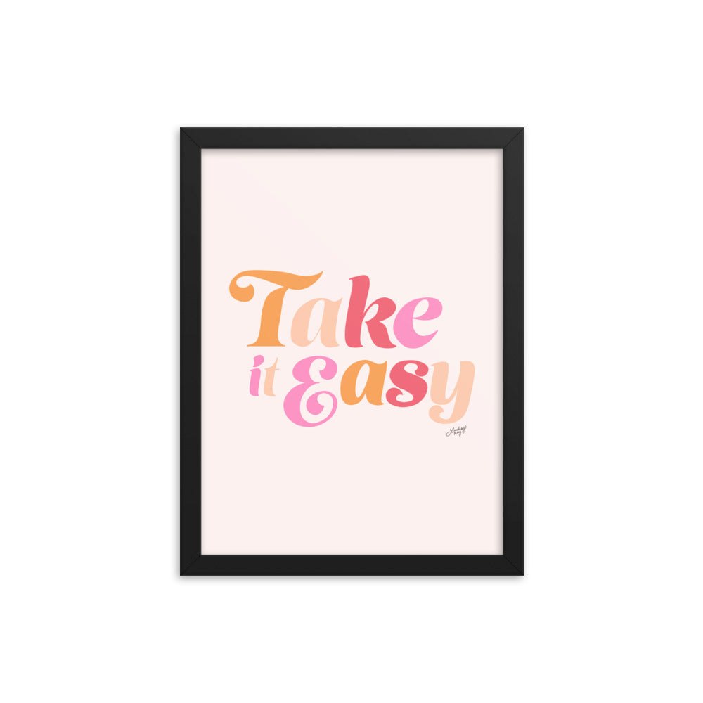 Take it Easy (Pink Palette) - Framed Matte Print - Lindsey Kay Collective