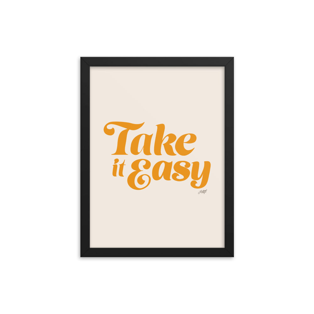 Take it Easy (Yellow Palette) - Framed Matte Print