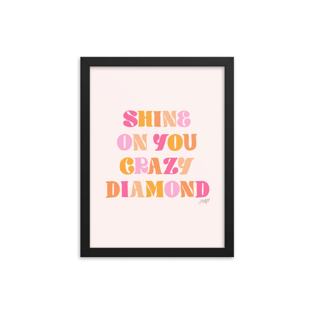 Shine On You Crazy Diamond (Warm Palette) - Framed Art Print