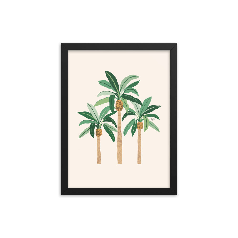 Palm Trees Illustration - Framed Matte Poster