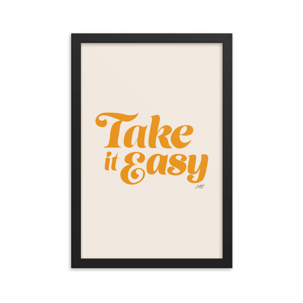 Take it Easy (Yellow Palette) - Framed Matte Print - Lindsey Kay Collective