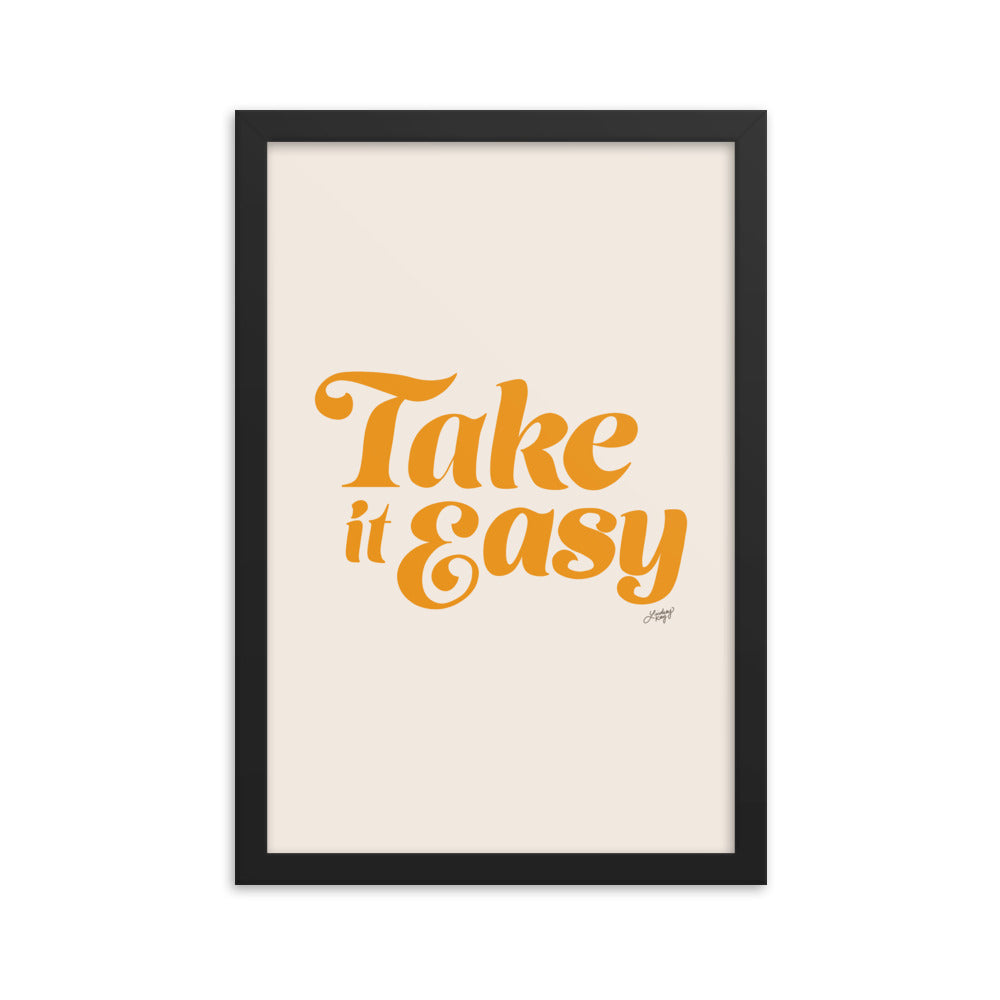 Take it Easy (Yellow Palette) - Framed Matte Print
