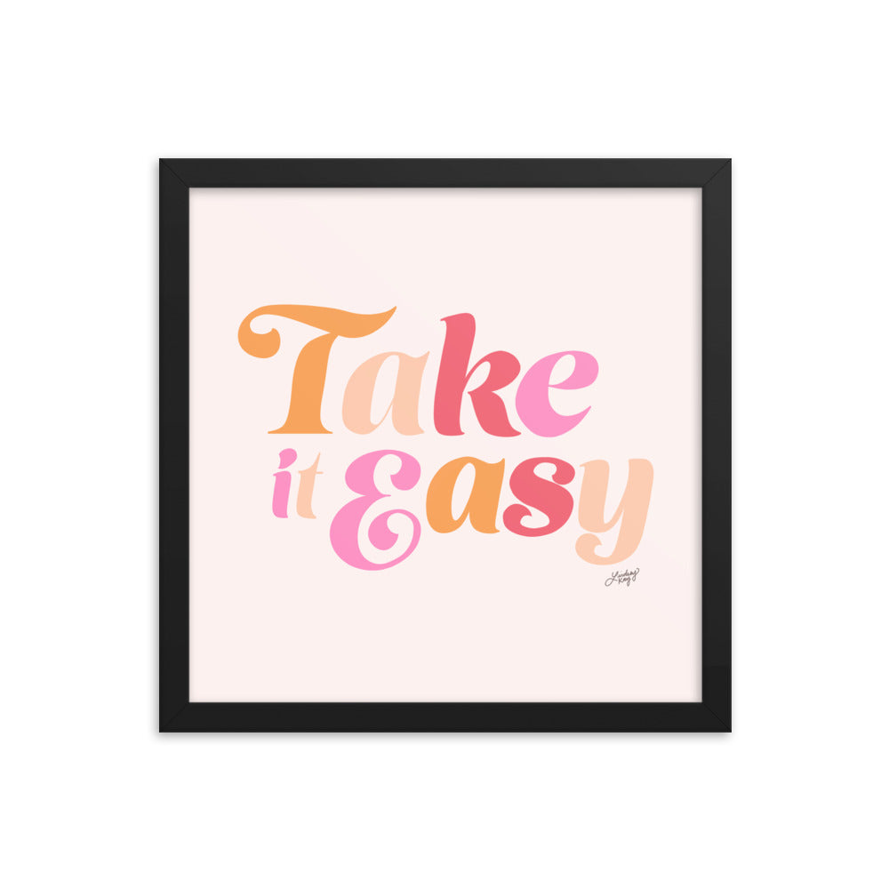 Take it Easy (Pink Palette) - Framed Matte Print - Lindsey Kay Collective