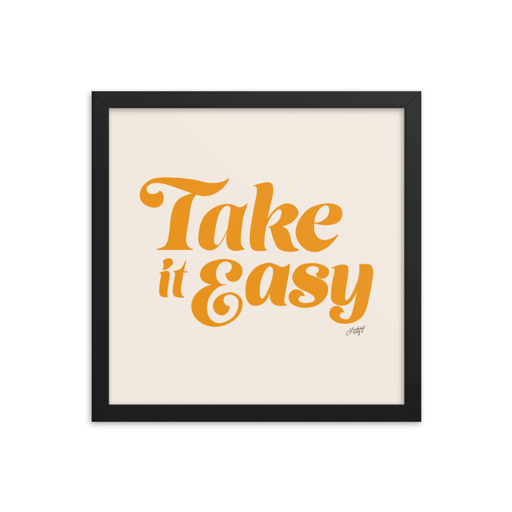 Take it Easy (Yellow Palette) - Framed Matte Print