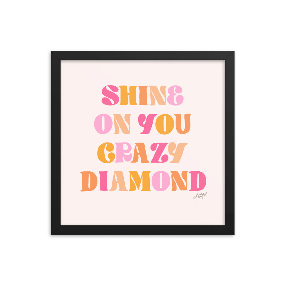 Shine On You Crazy Diamond (Warm Palette) - Impression artistique encadrée
