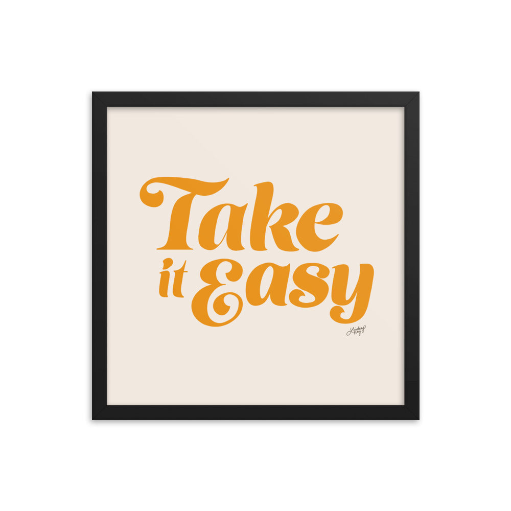 Take it Easy (Yellow Palette) - Framed Matte Print