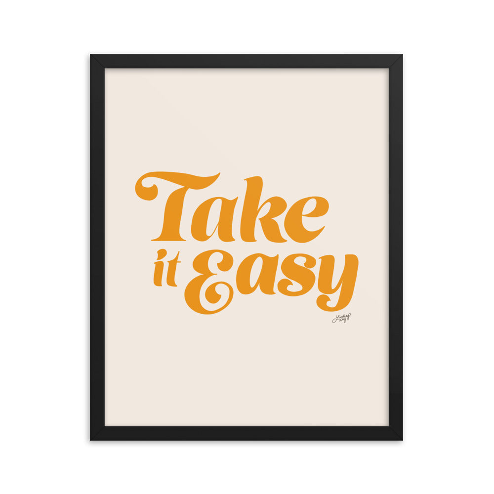 Take it Easy (Yellow Palette) - Framed Matte Print