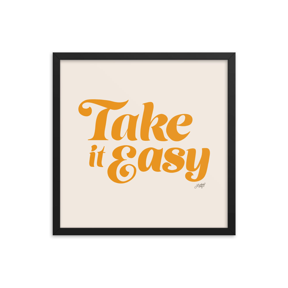 Take it Easy (Yellow Palette) - Framed Matte Print