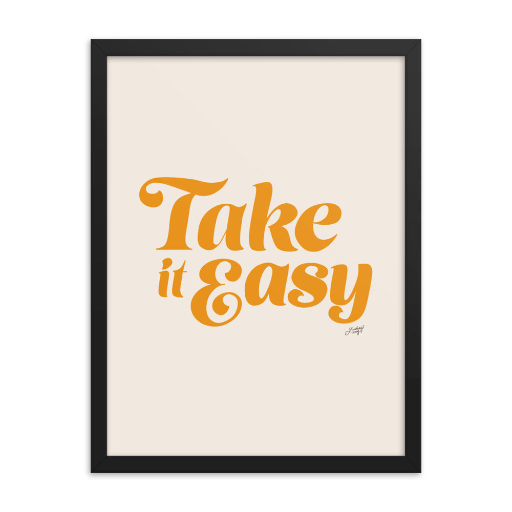 Take it Easy (Yellow Palette) - Framed Matte Print