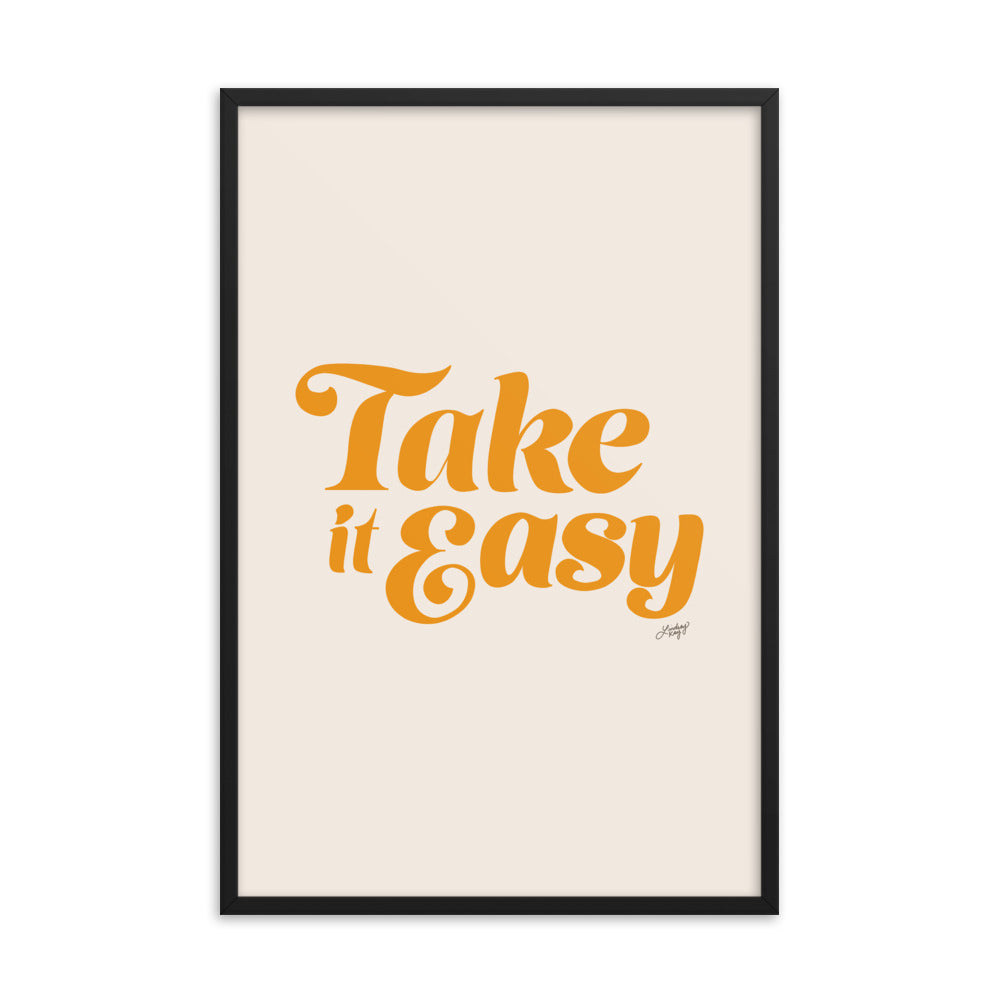 Take it Easy (Yellow Palette) - Framed Matte Print - Lindsey Kay Collective