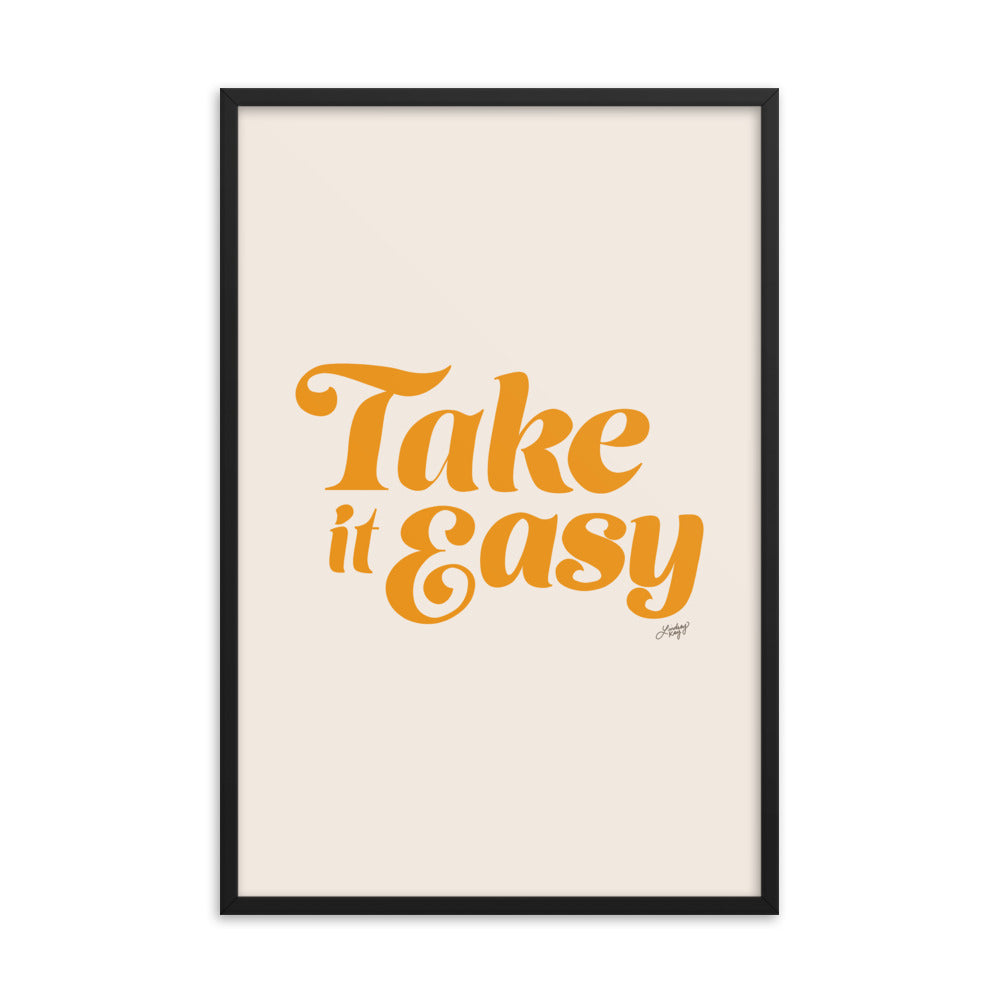 Take it Easy (Yellow Palette) - Framed Matte Print