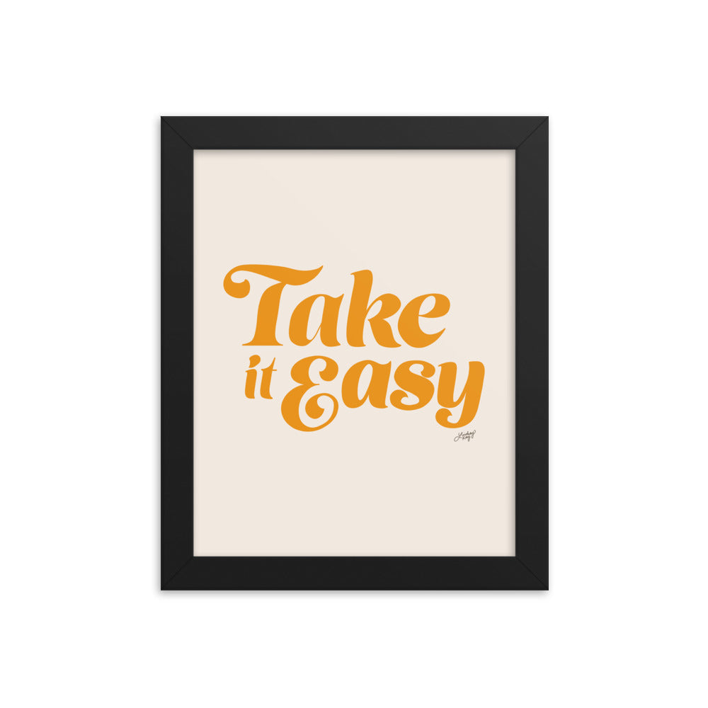 Take it Easy (Yellow Palette) - Framed Matte Print