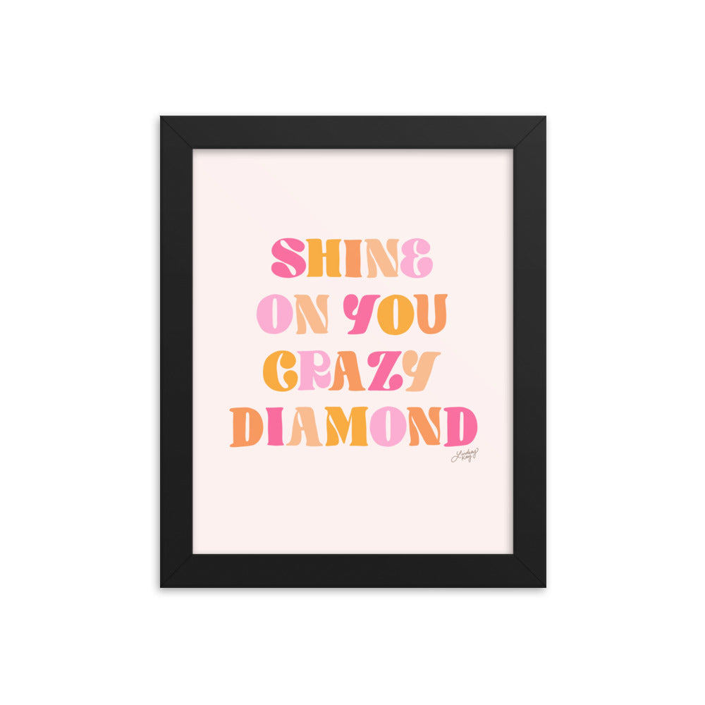 Shine On You Crazy Diamond (Warm Palette) - Framed Art Print