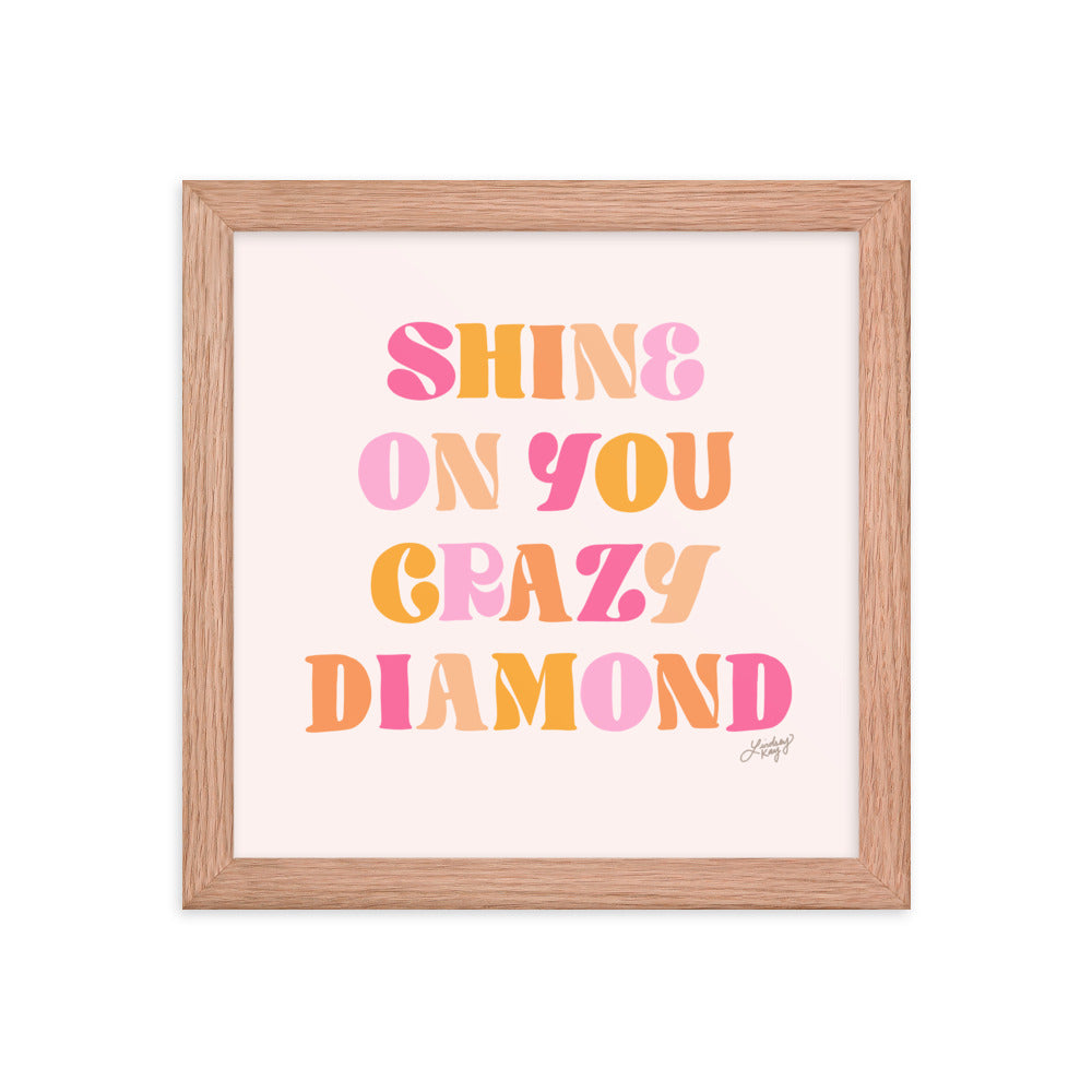 Shine On You Crazy Diamond (Warm Palette) - Impression artistique encadrée