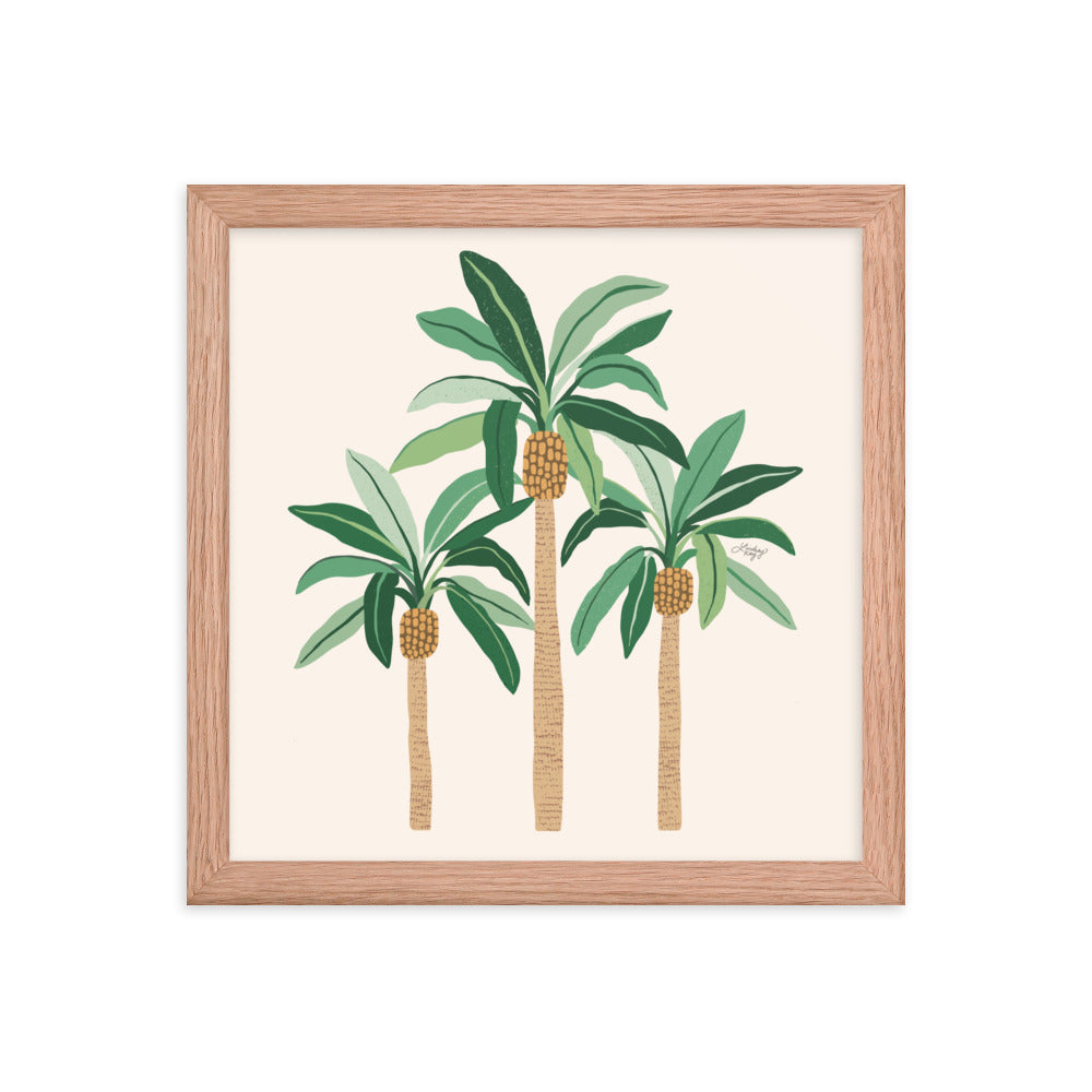 Palm Trees Illustration - Framed Matte Poster