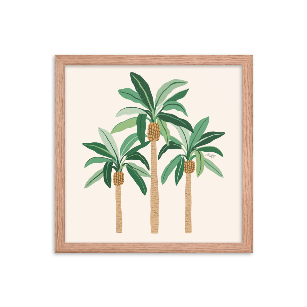 Palm Trees Illustration - Framed Matte Poster