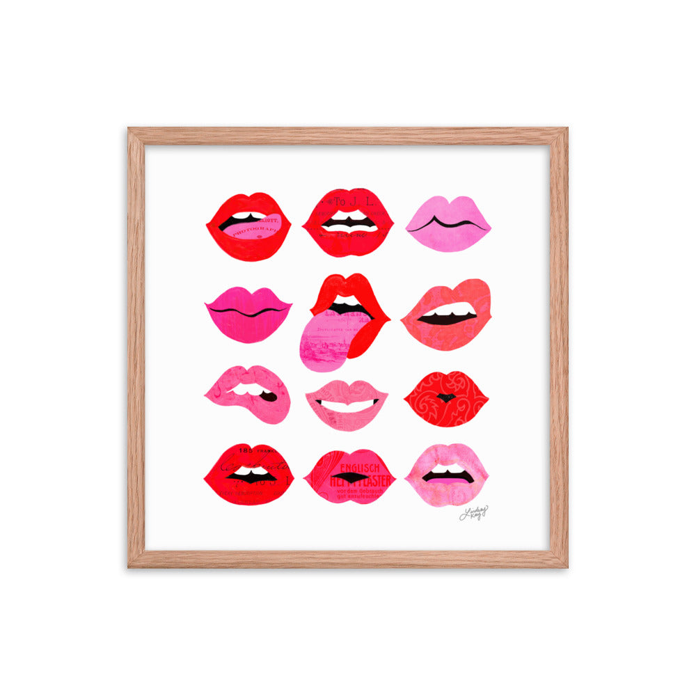 Lips of Love - Framed poster