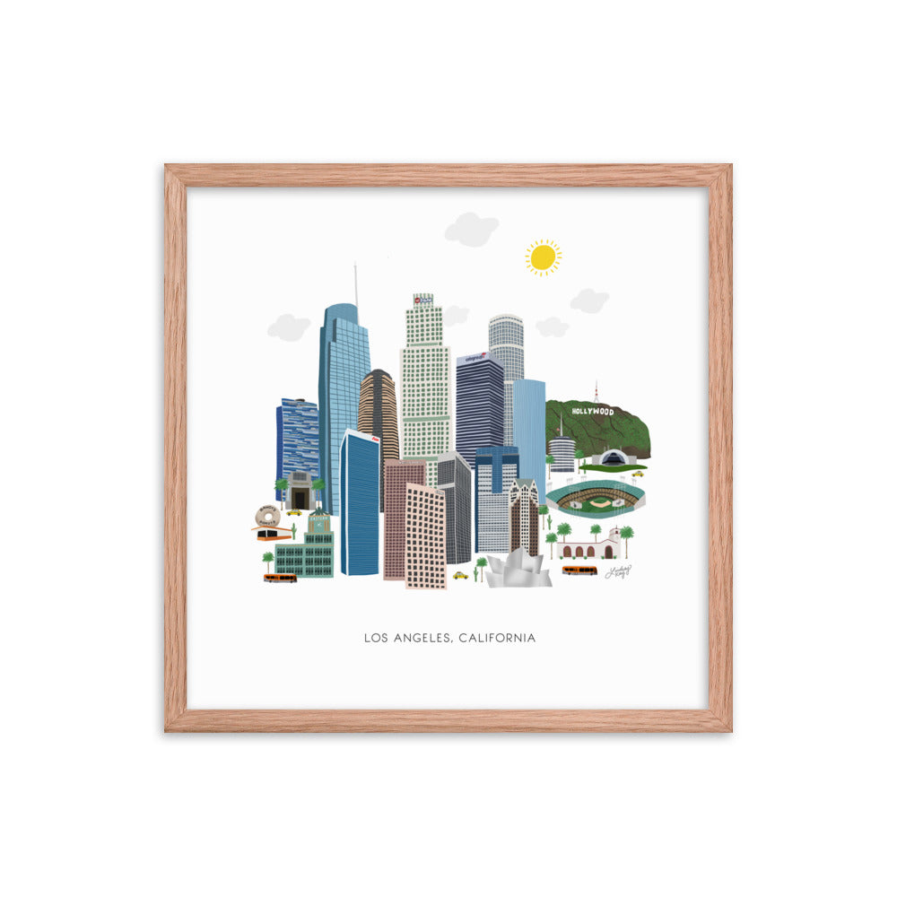 Los Angelos Illustration - Framed Matte Print