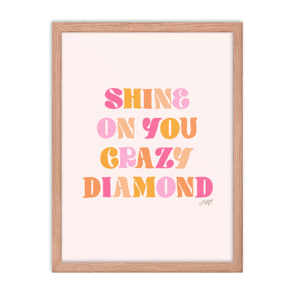 Shine On You Crazy Diamond (Warm Palette) - Impression artistique encadrée