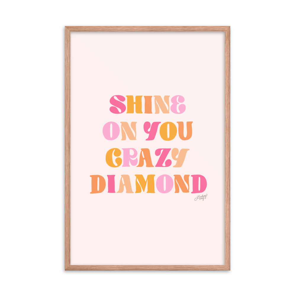 Shine On You Crazy Diamond (Warm Palette) - Framed Art Print