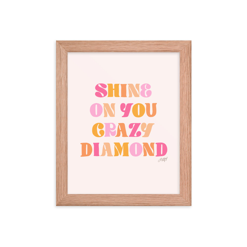 Shine On You Crazy Diamond (Warm Palette) - Impression artistique encadrée