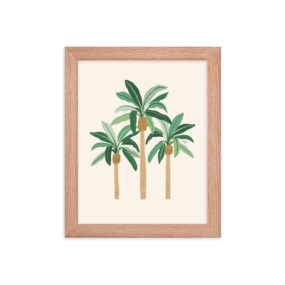 Palm Trees Illustration - Framed Matte Poster