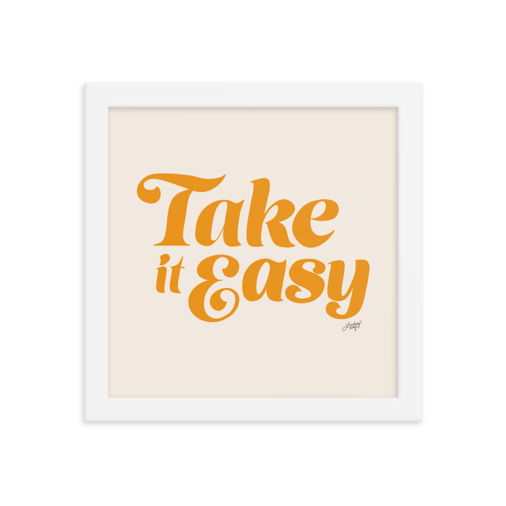 Take it Easy (Yellow Palette) - Framed Matte Print