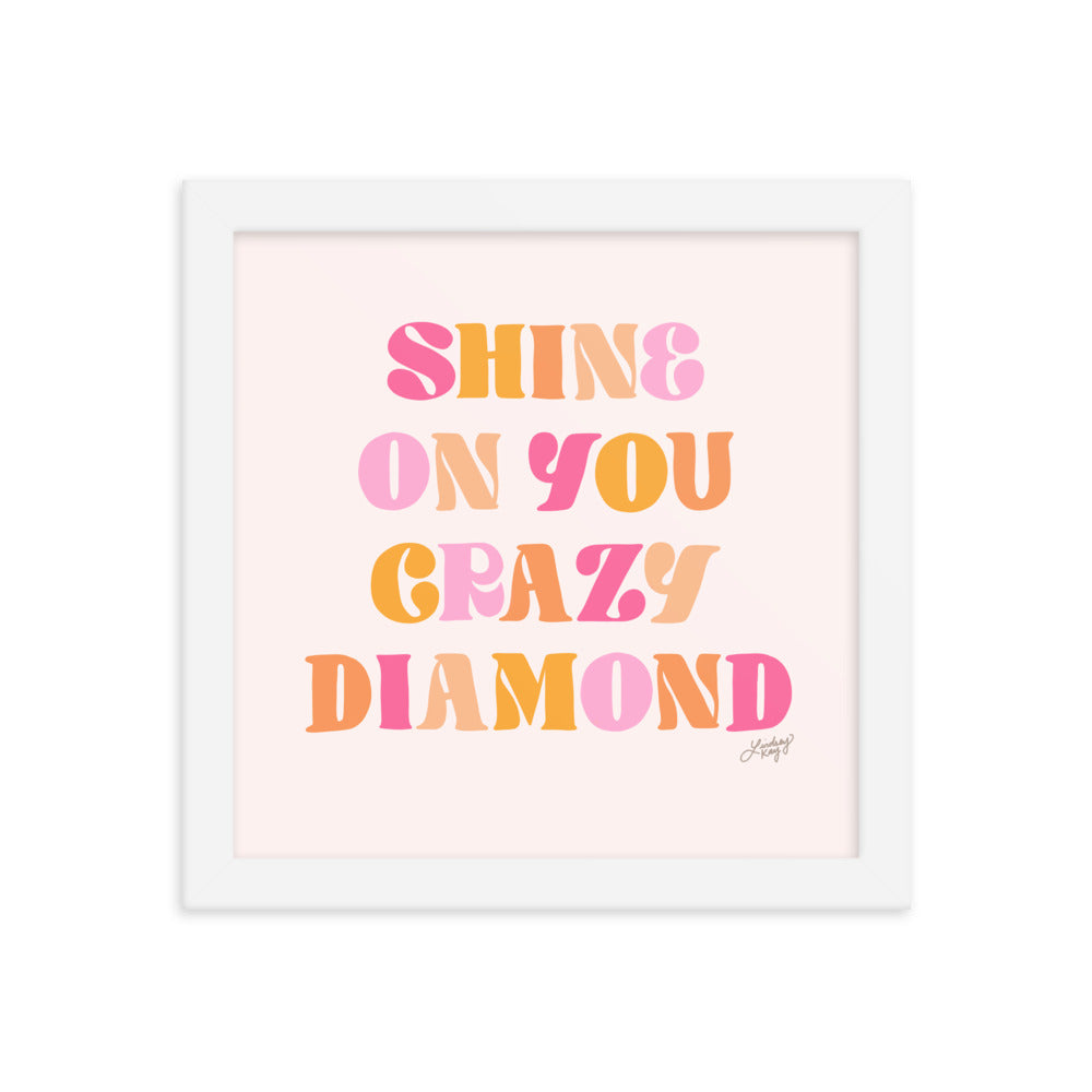 Shine On You Crazy Diamond (Warm Palette) - Impression artistique encadrée