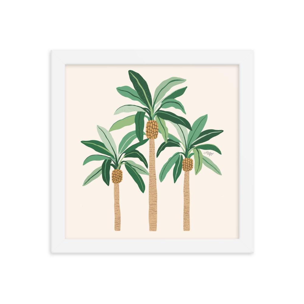 Palm Trees Illustration - Framed Matte Poster