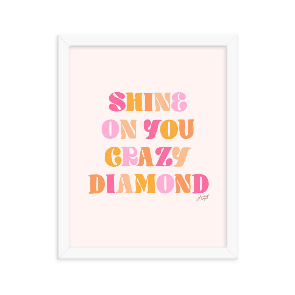 Shine On You Crazy Diamond (Warm Palette) - Impression artistique encadrée