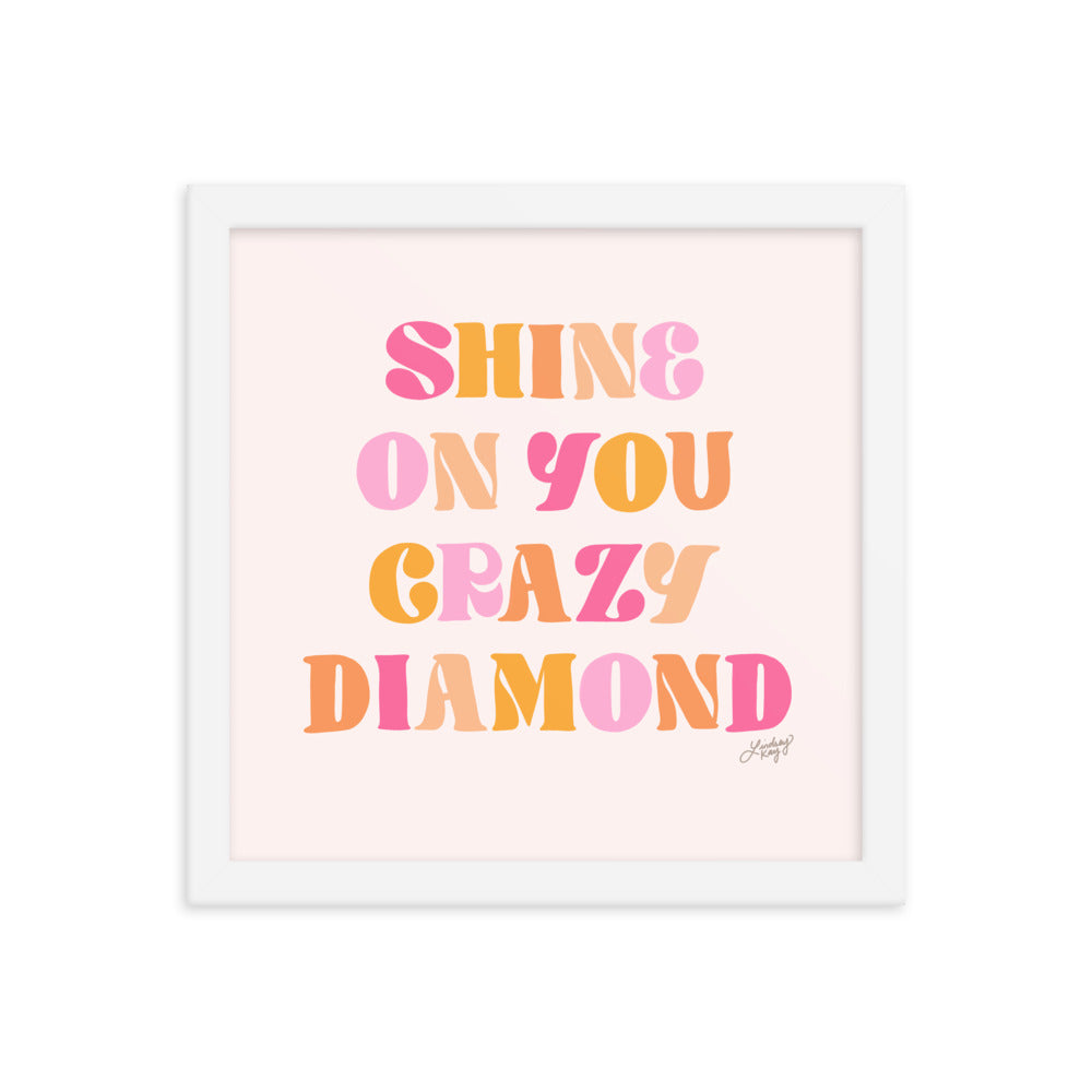 Shine On You Crazy Diamond (paleta cálida) - Lámina enmarcada