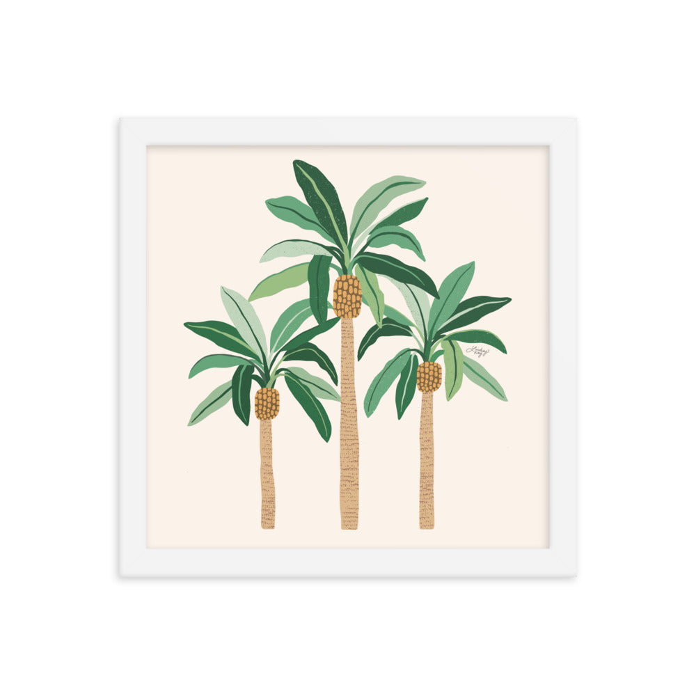 Palm Trees Illustration - Framed Matte Poster