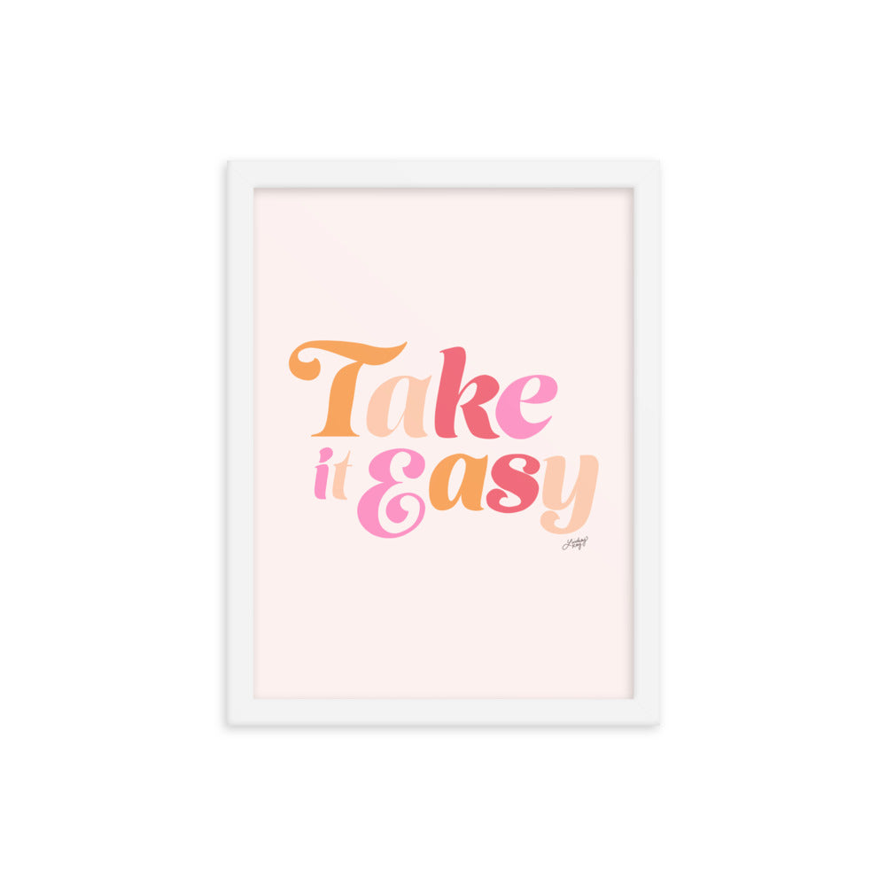 Take it Easy (Pink Palette) - Framed Matte Print - Lindsey Kay Collective