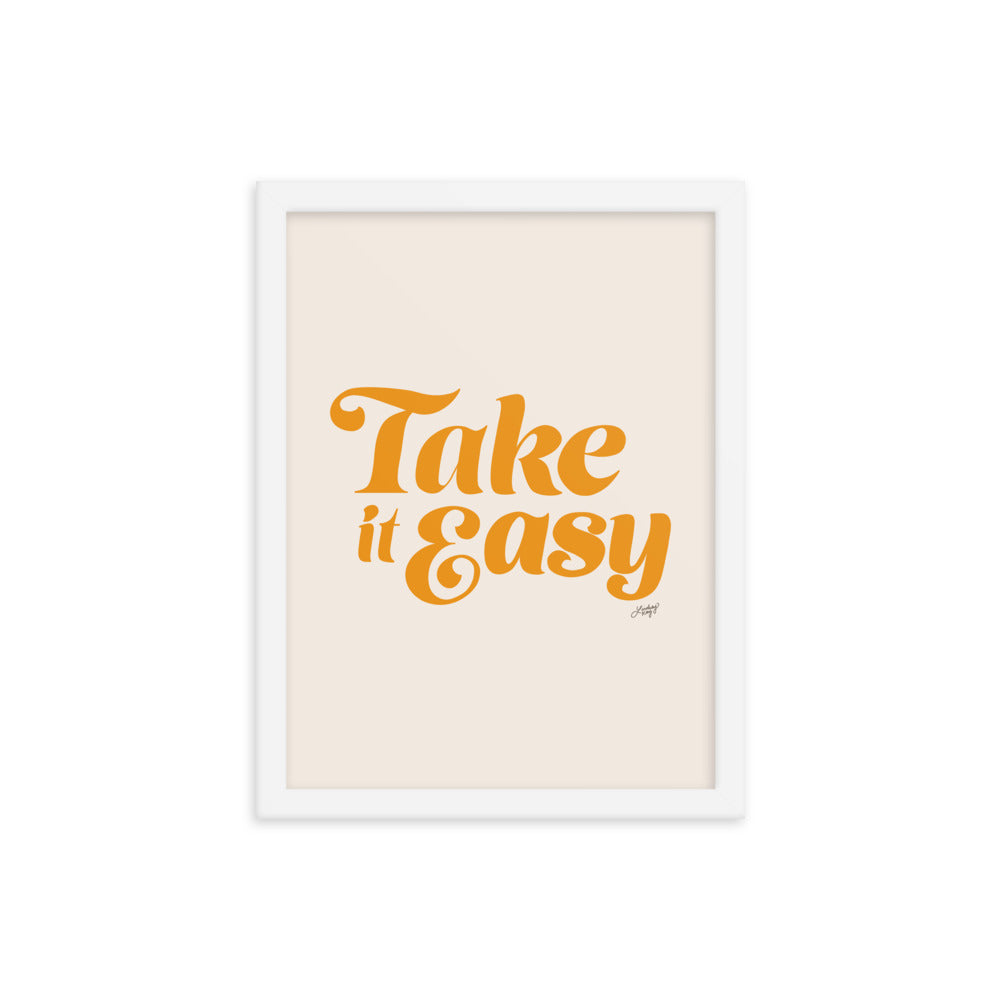 Take it Easy (Yellow Palette) - Framed Matte Print