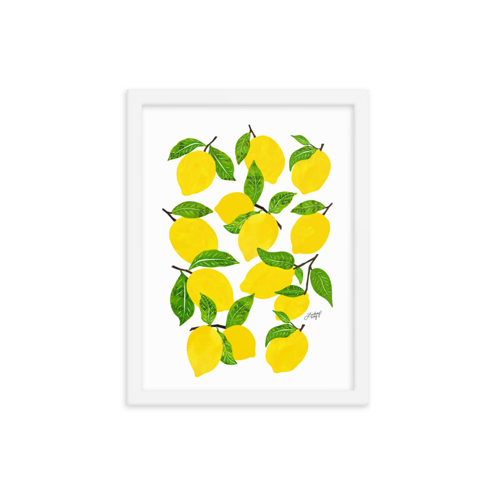 Illustration de citrons - Impression mate encadrée