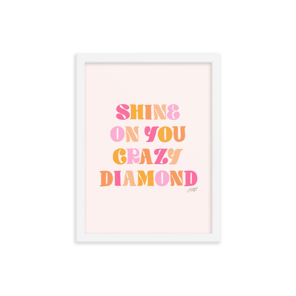 Shine On You Crazy Diamond (paleta cálida) - Lámina enmarcada