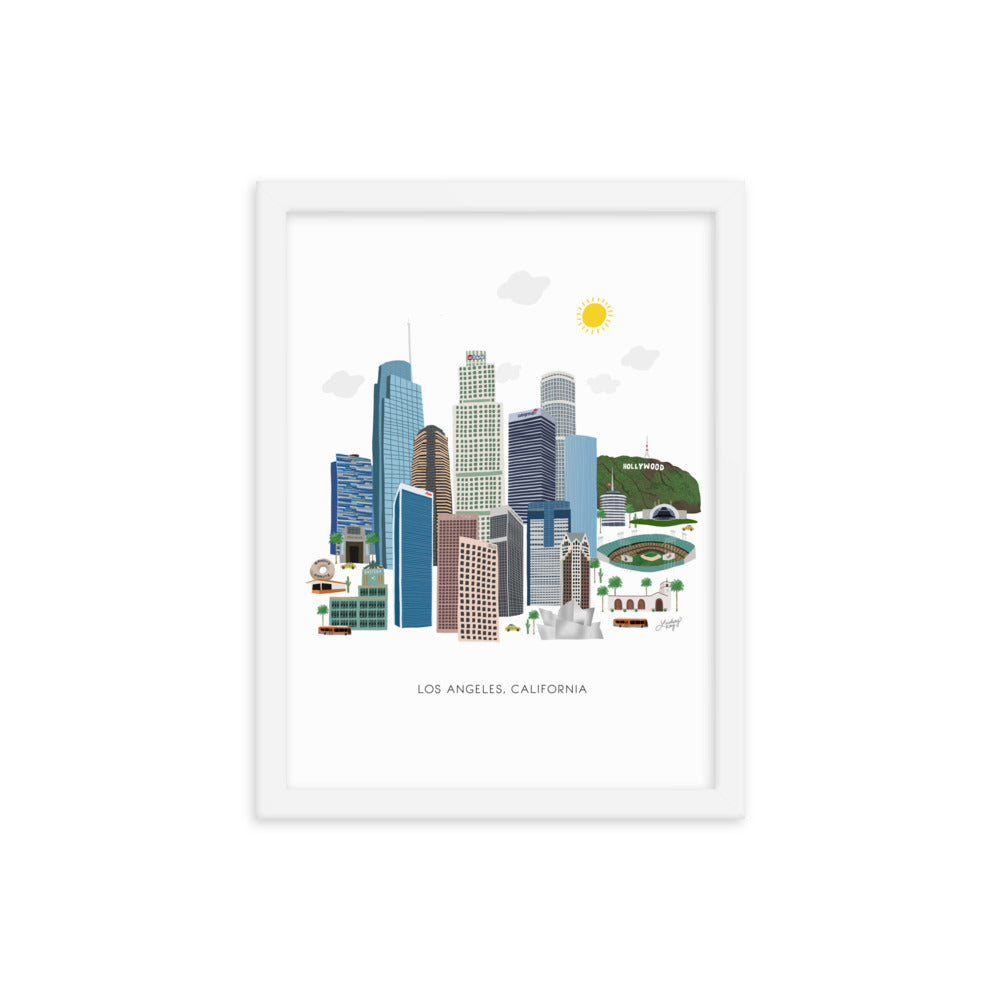 Los Angelos Illustration - Framed Matte Print