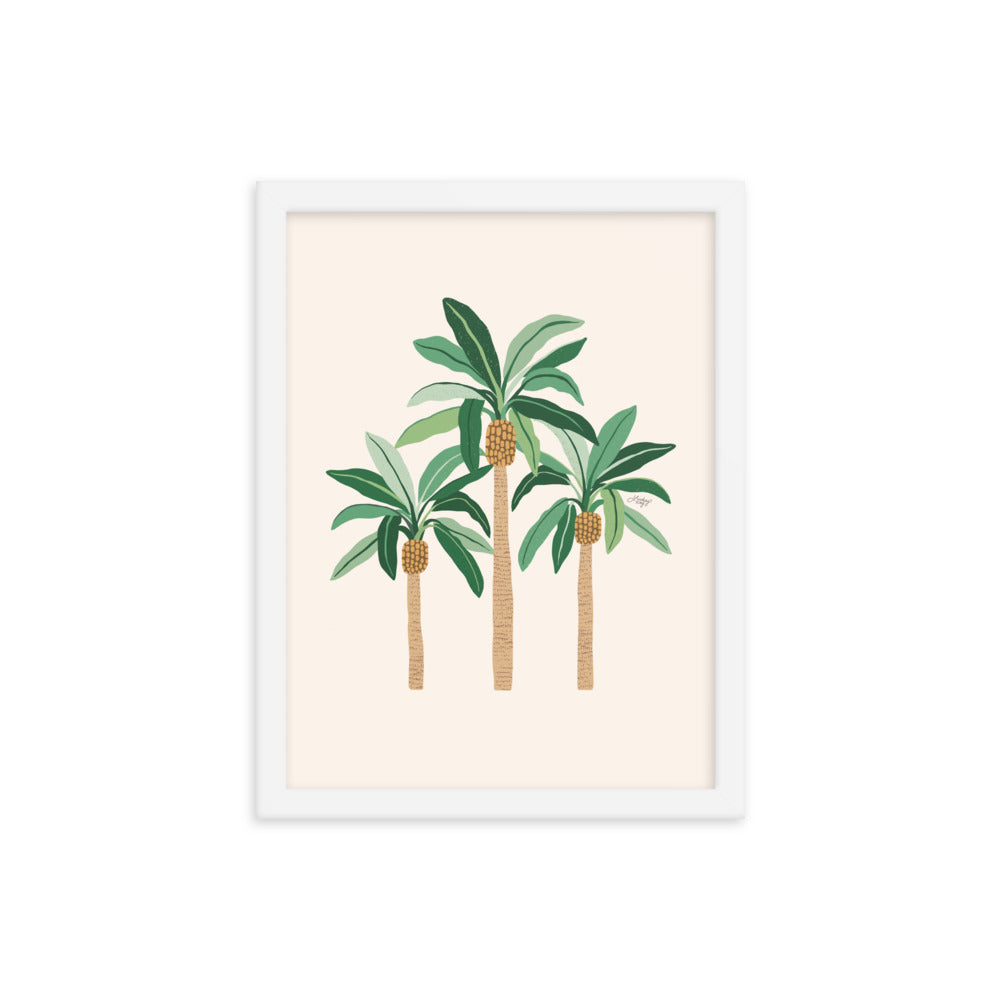 Palm Trees Illustration - Framed Matte Poster
