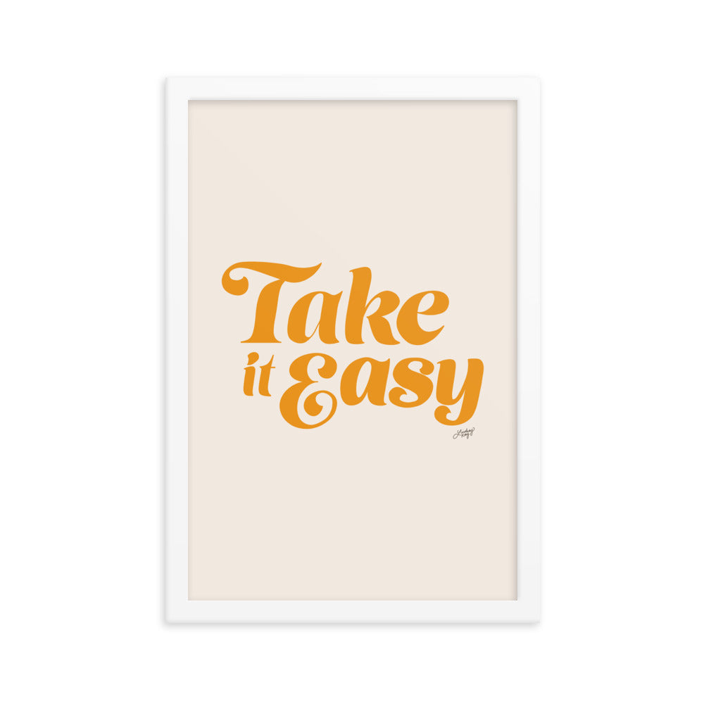 Take it Easy (Yellow Palette) - Framed Matte Print
