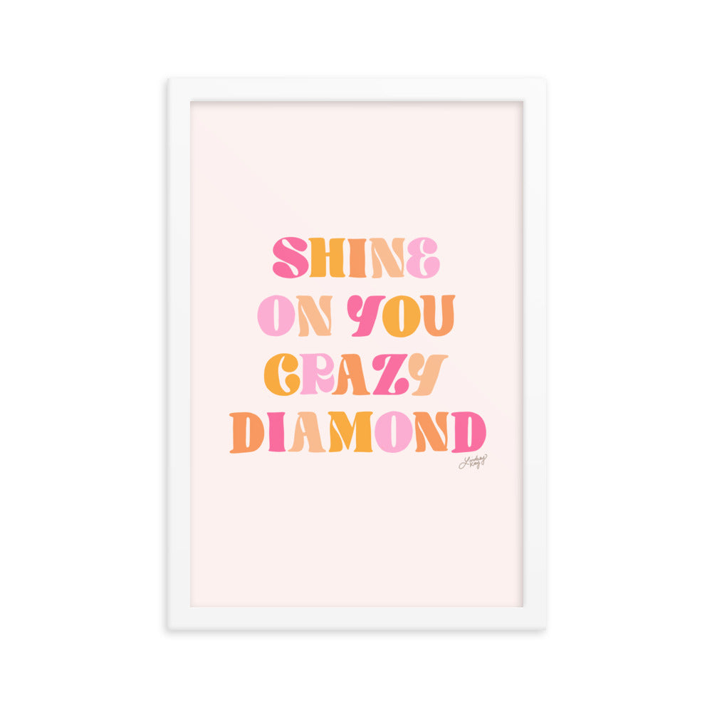 Shine On You Crazy Diamond (Warm Palette) - Impression artistique encadrée