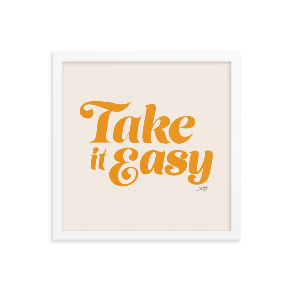 Take it Easy (Yellow Palette) - Framed Matte Print