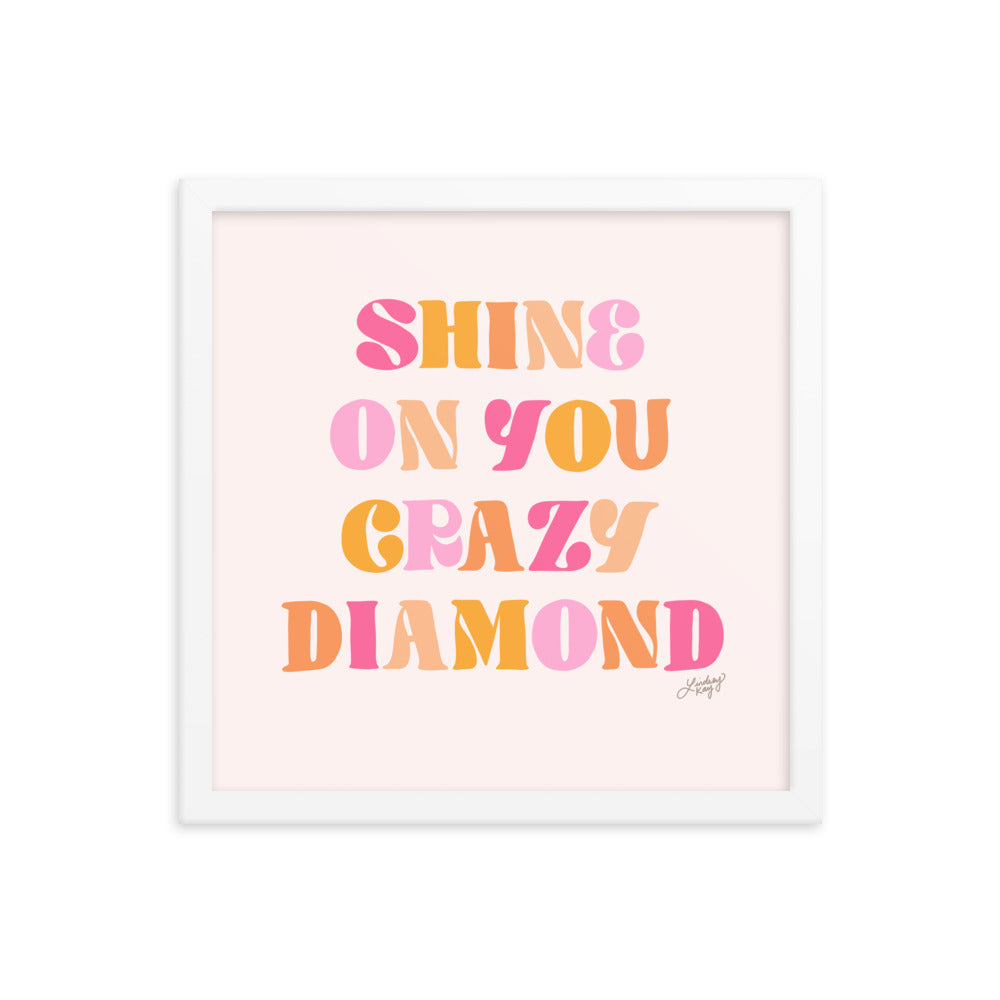 Shine On You Crazy Diamond (Warm Palette) - Impression artistique encadrée