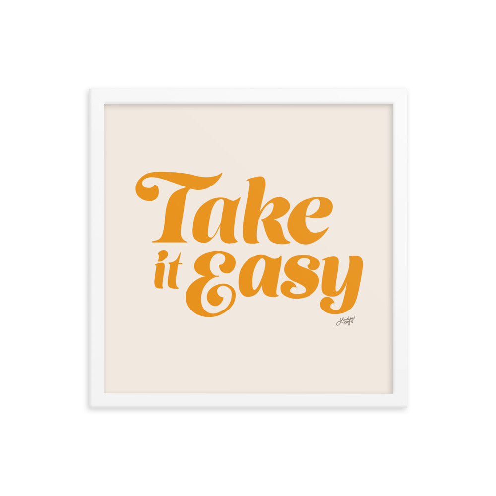 Take it Easy (Yellow Palette) - Framed Matte Print