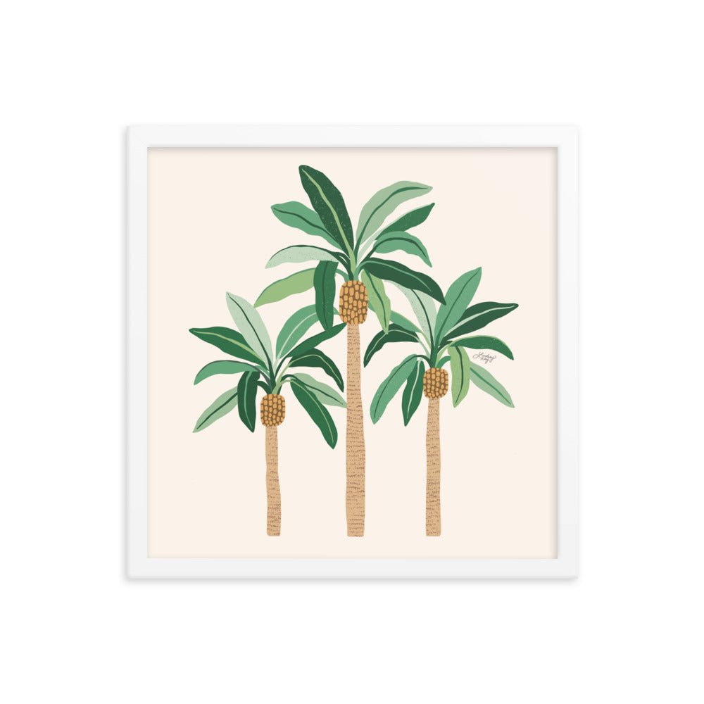 Palm Trees Illustration - Framed Matte Poster