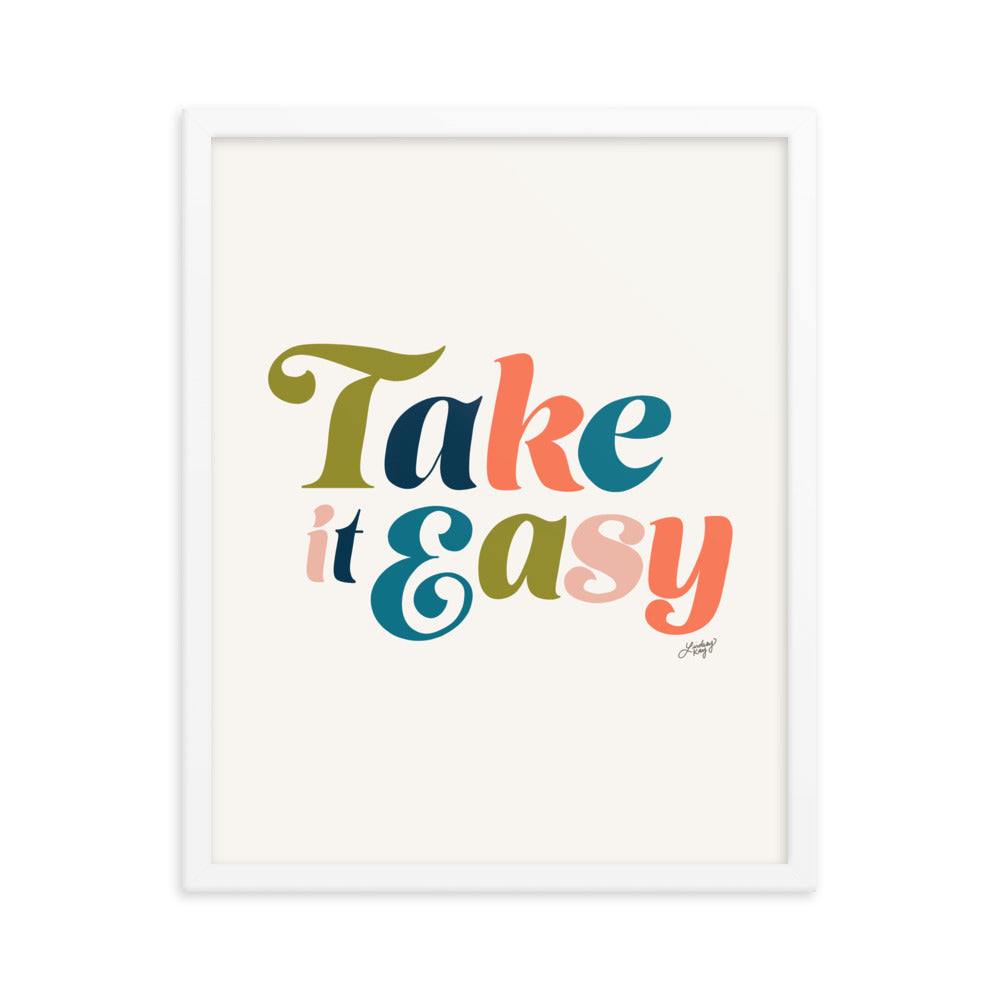 take it easy the eagles lyrics art print hand drawn lettering lindsey kay collective framed art