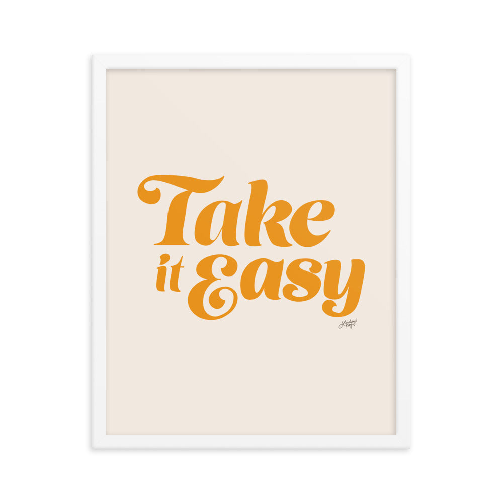Take it Easy (Yellow Palette) - Framed Matte Print