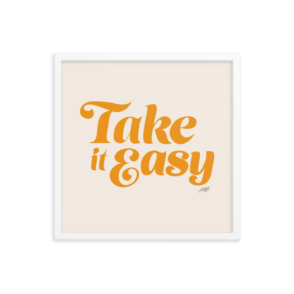 take it easy the eagles lyrics art print hand drawn lettering lindsey kay collective framed art